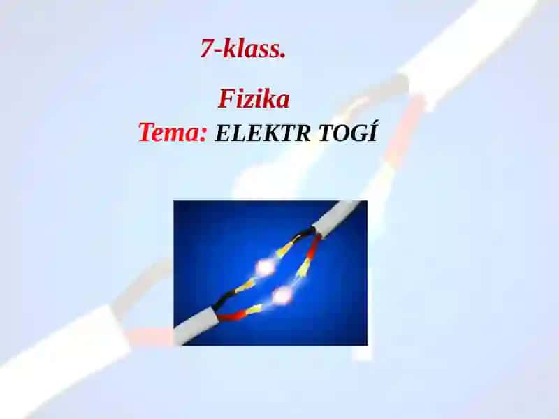Fizika páni oqıtıwshısı 2