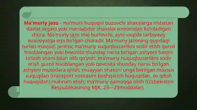 MA’MURIY JAZO CHORALARI. 2