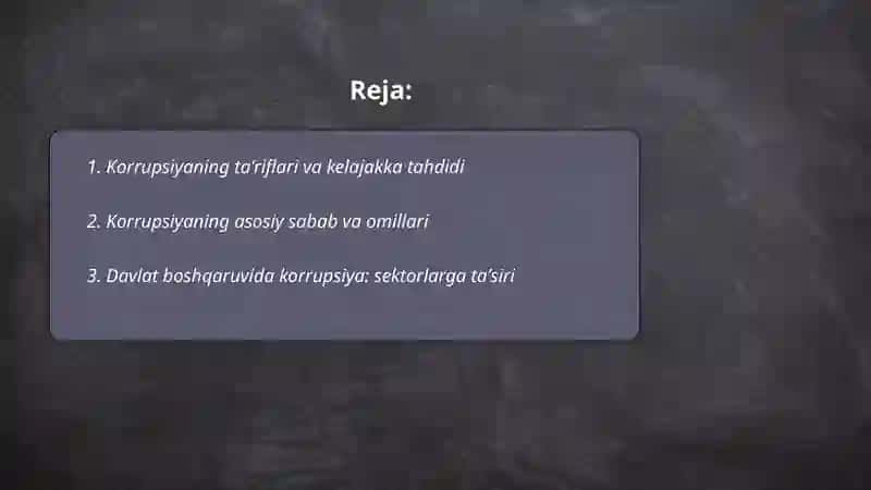 Korrupsiya kelajakka tahdid 2
