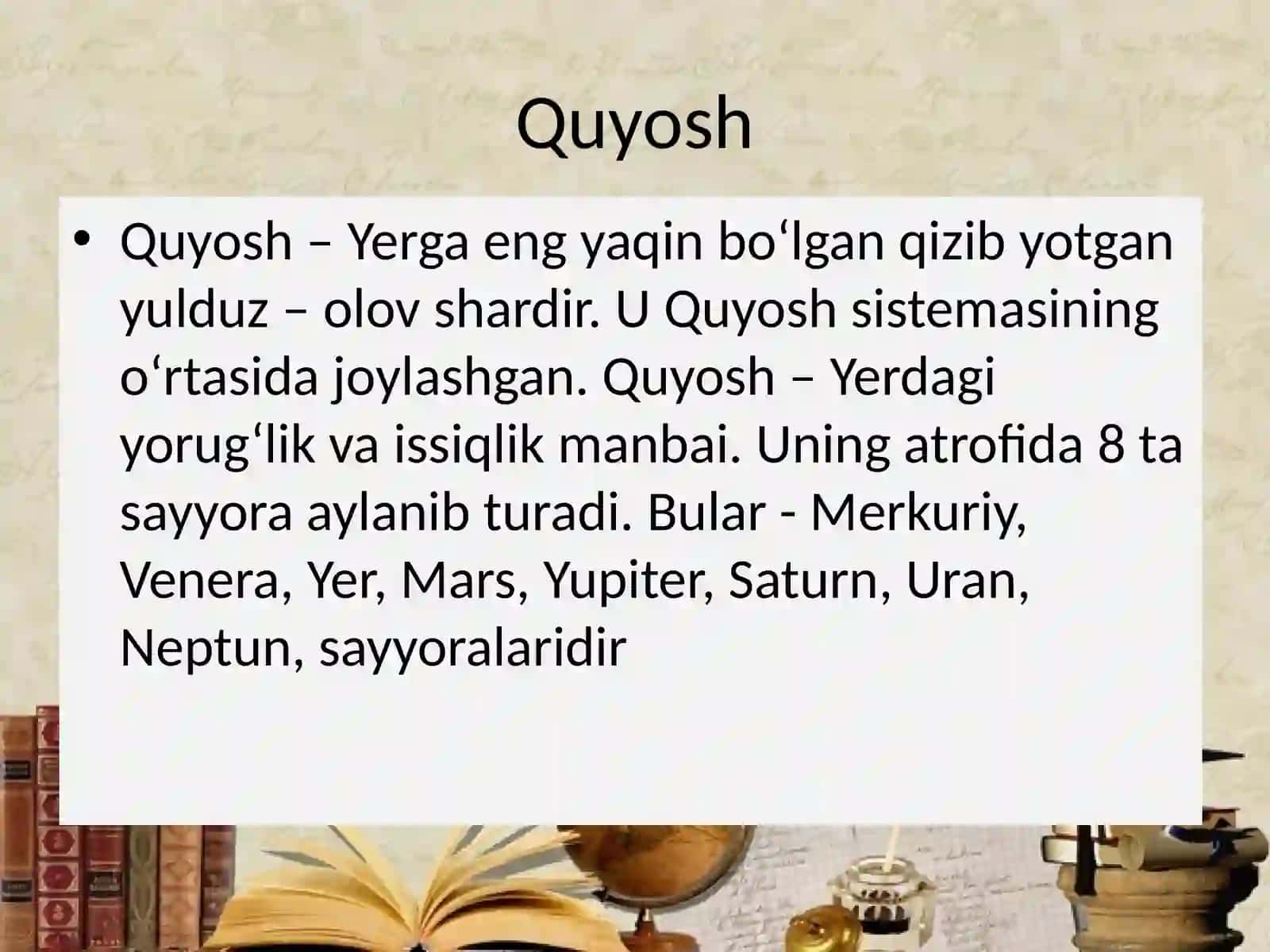 Quyosh, Oy va yulduzlar 2