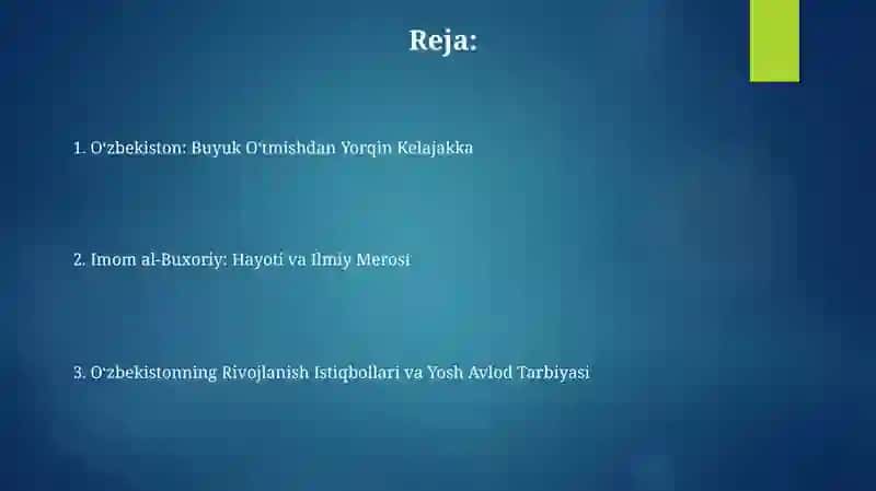 Oʻzbekiston: Buyuk Oʻtmishdan Yorqin Kelajakka 2