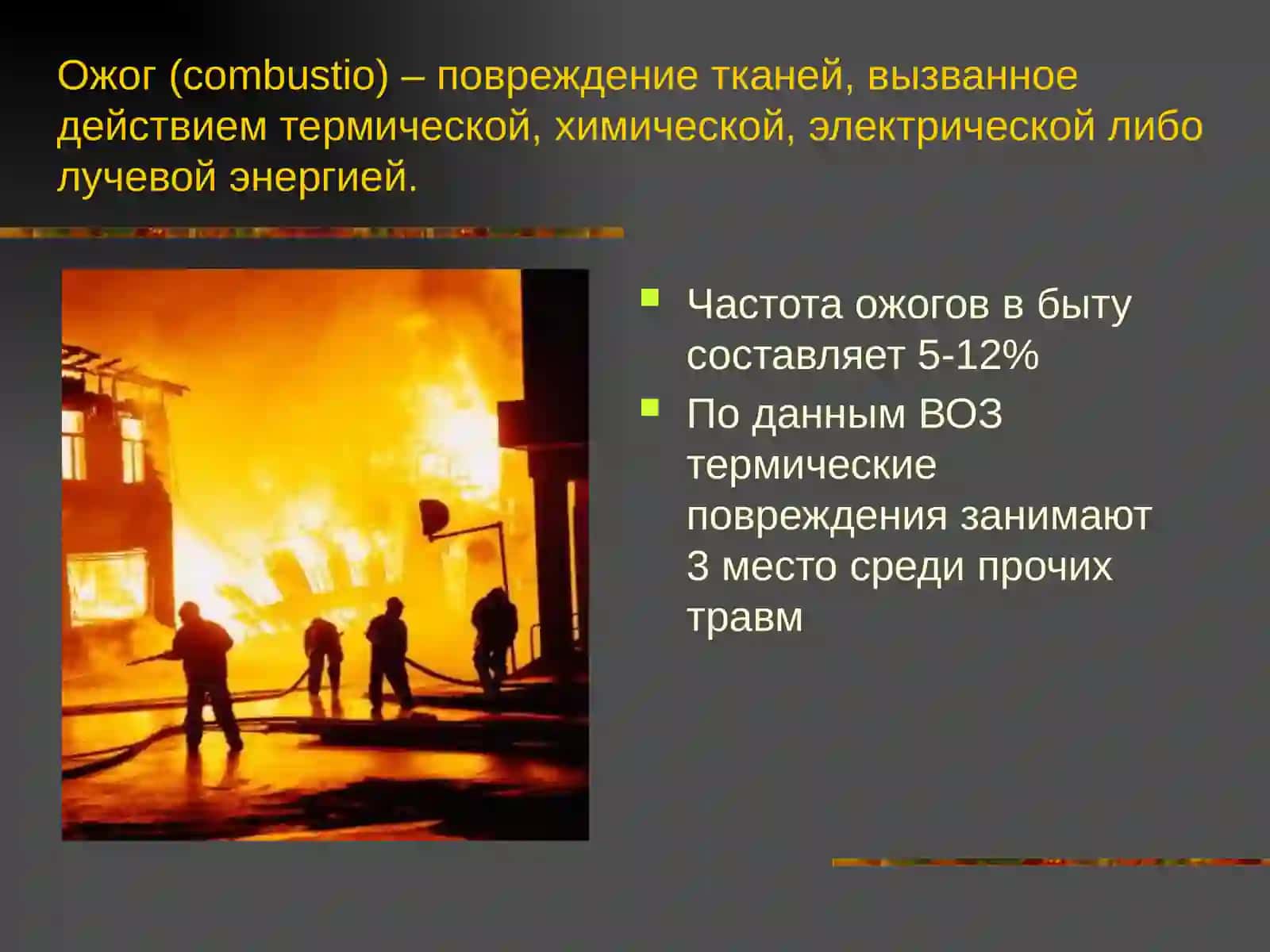 Термические повреждениялекция 2