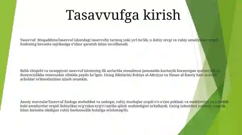 Tasavvuf Tushunchasi Va Uning Mohiyati 2