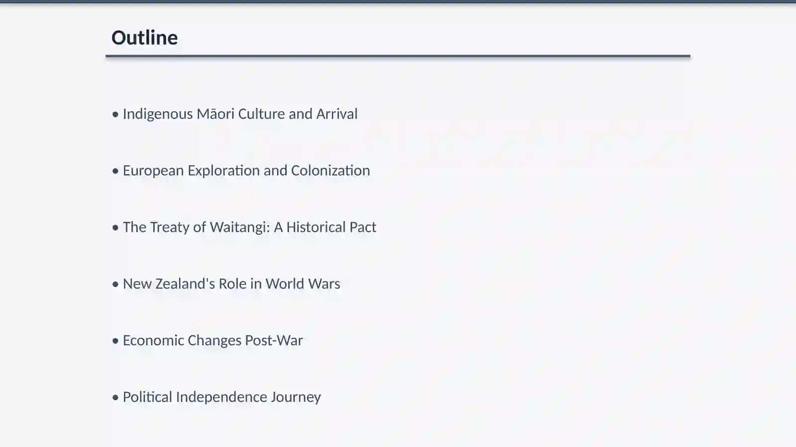 The history of New Zeleand 2