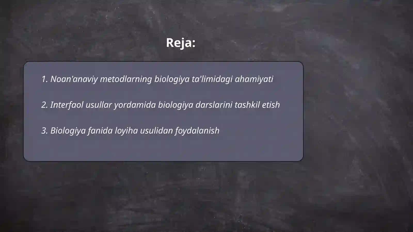 Biologiya darslarida noan'anaviy metodlarni qoʻlash metodikasi 2