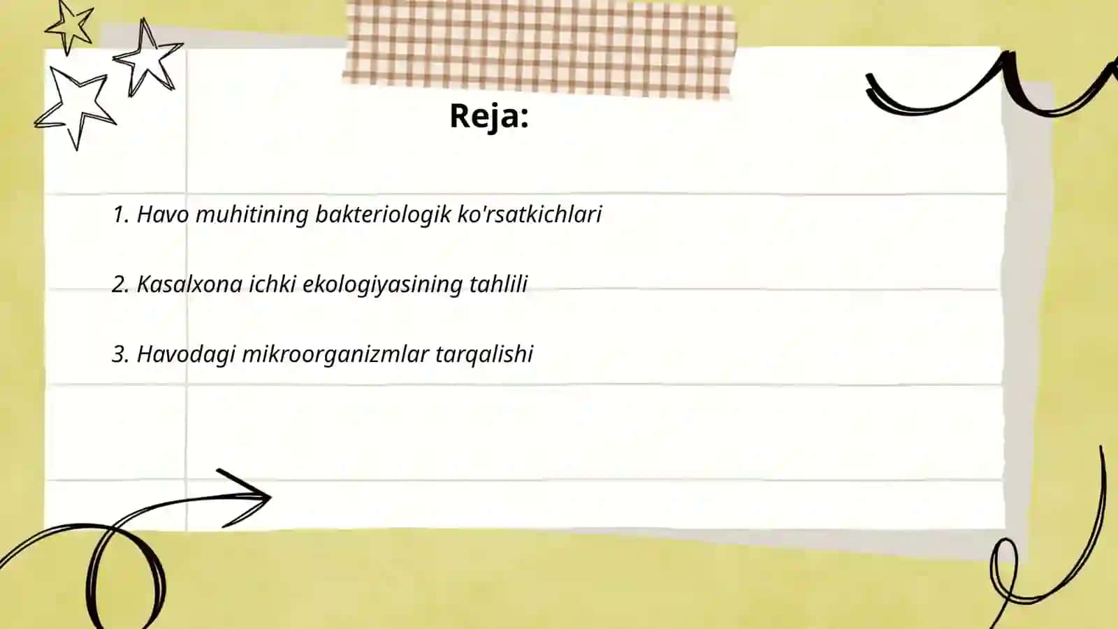 Havo muhitining bakteriologik ko'rsatkichlari 2