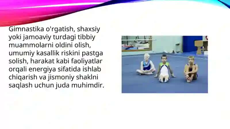 Gimnastika mashg’ulotlarini o’rgatish uslubiyatlari 2