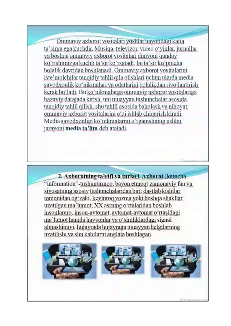 Medianing funksiyalari 2