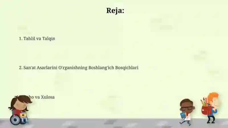 Badiy asarlarni oʻrganish bosqichlari 2