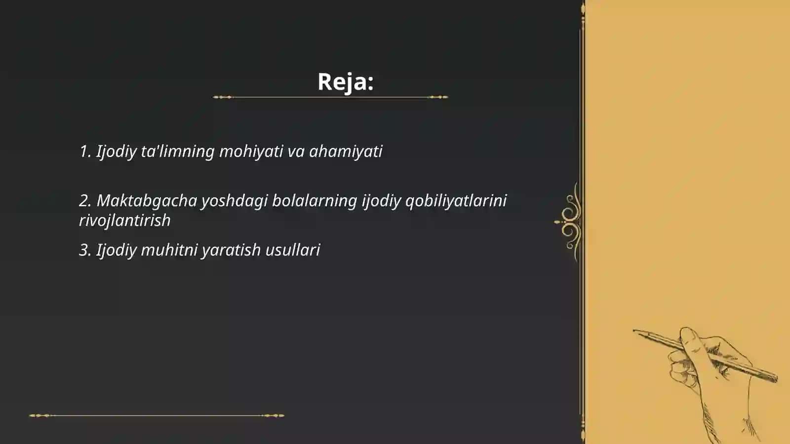 Ijodiy ta'lim mohiyati 2