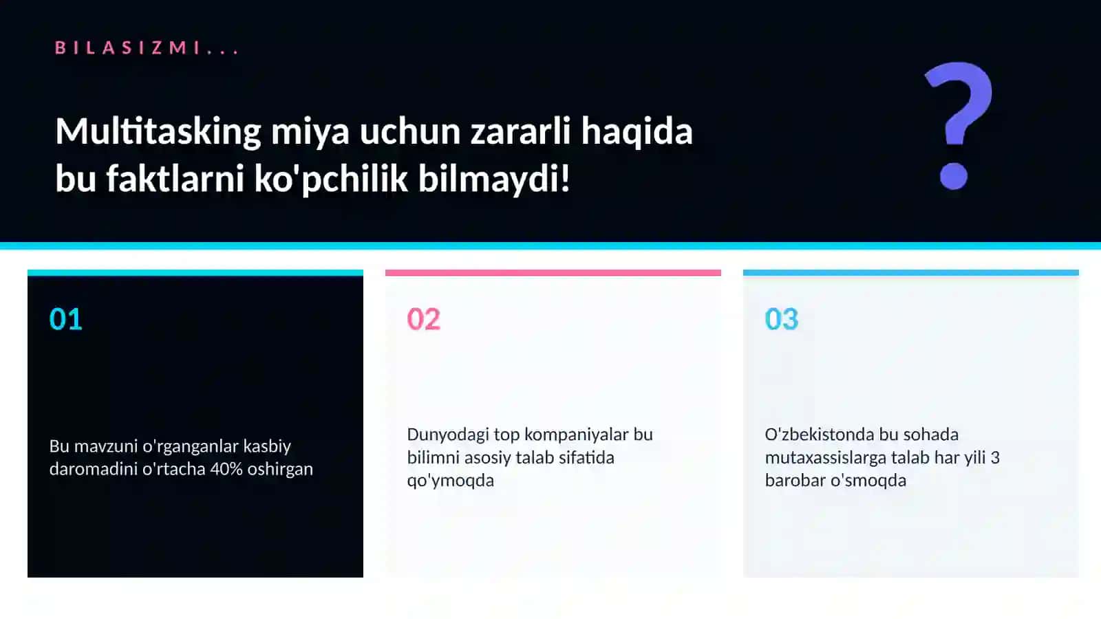 Multitasking miya uchun zararli 2
