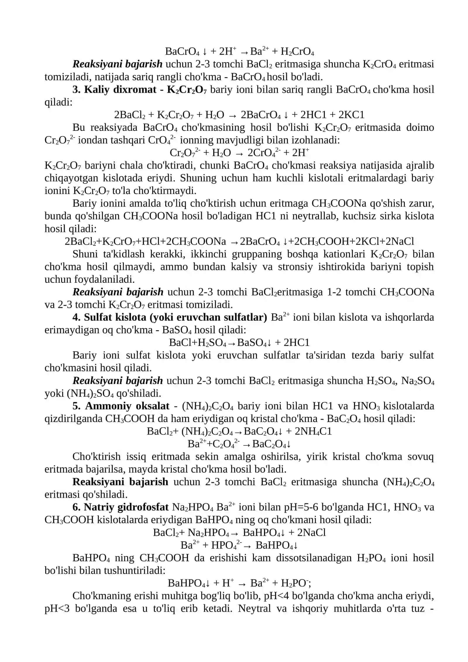 III KATIONLARI ANALITIK REAKSIYALARI 2
