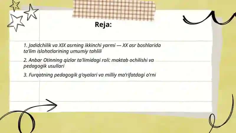 XIX asrning ikkinchi yarmi va XX asr boshlarida ta'lim va pedagogik fikrlar 2