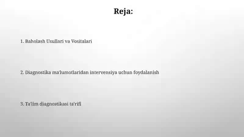 Pedagogik diagnostika mavzusi 2