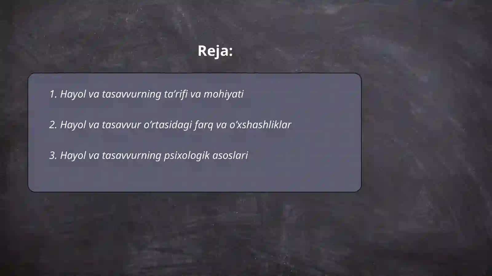 Hayol va tasavvur haqida tushuncha 2