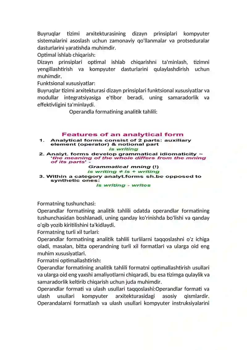 Buyruqlar tizimi arxitekturasi 2