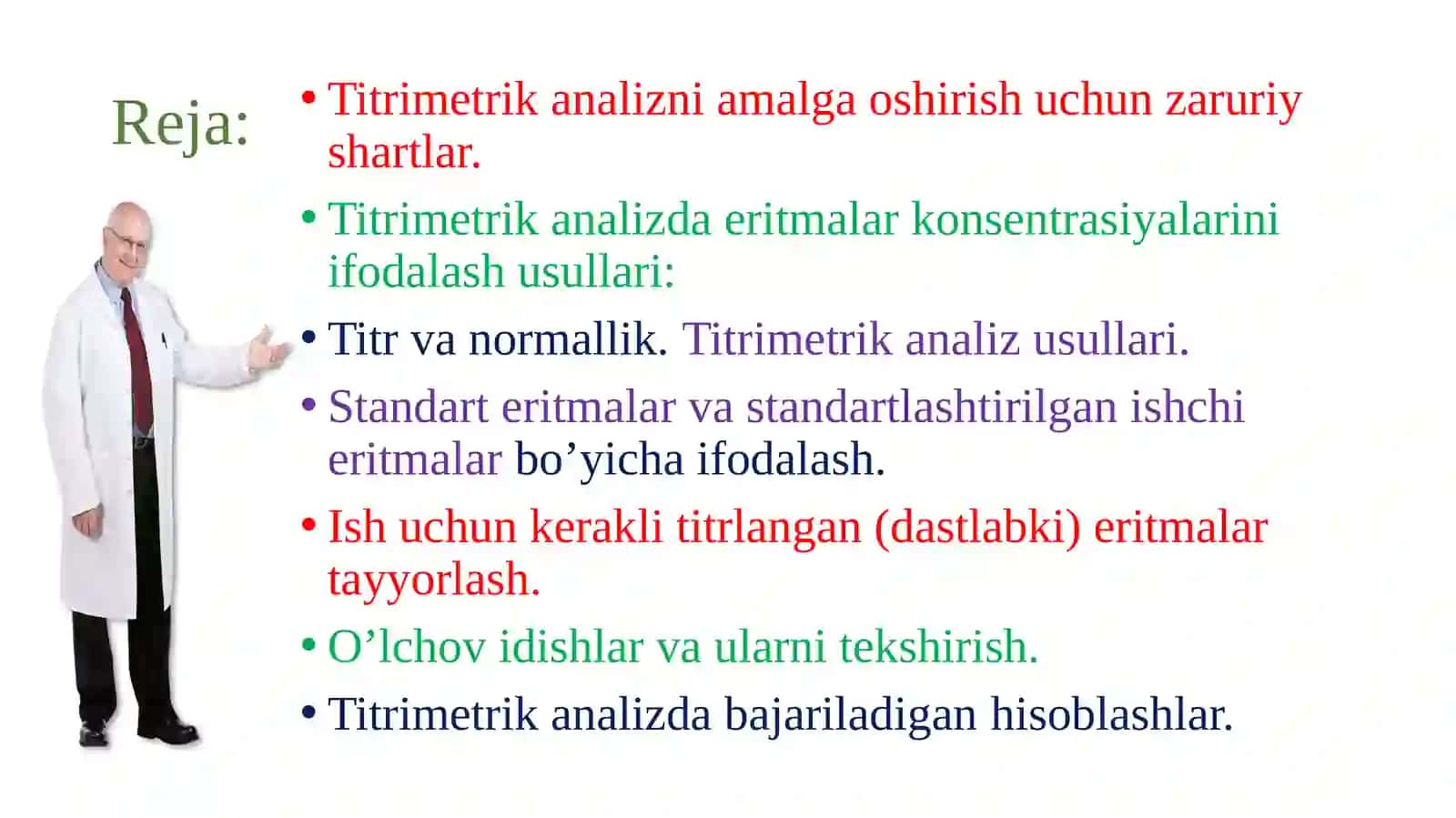 Titrimetrik analiz. Uning moxiyati va metodlari 2