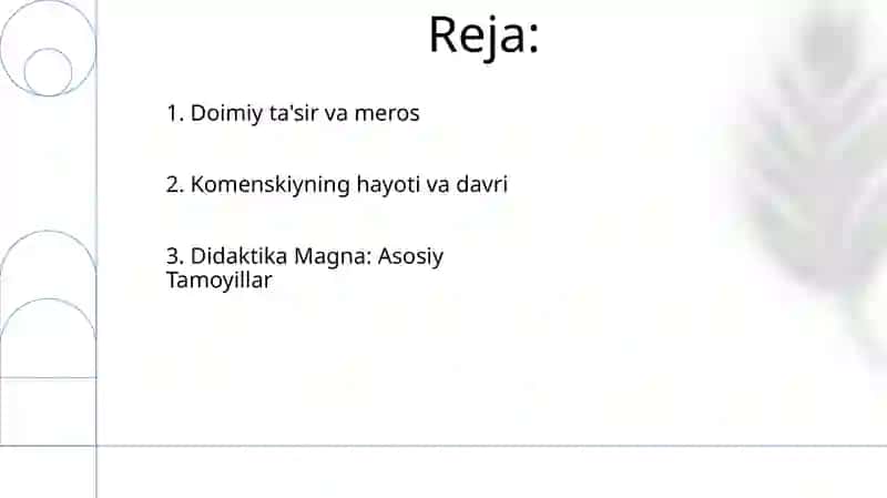 Komenskiyning pedagogik tizimi 2
