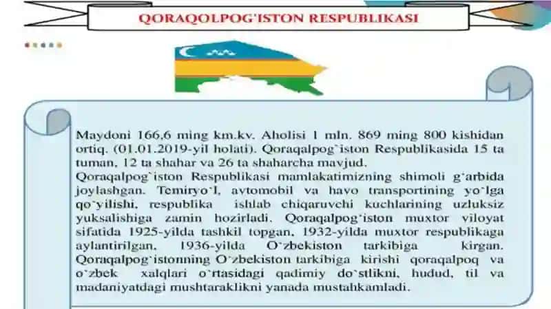 Mustaqillik yillarida Qoraqolpog’iston Respublikasi 2