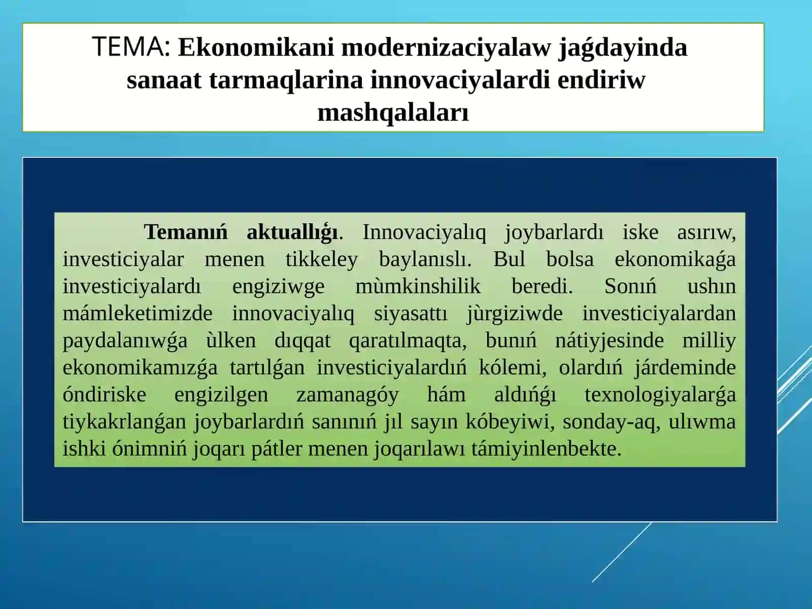Ekonomika bilim baǵdarınıń 4 - kurs studenti 2