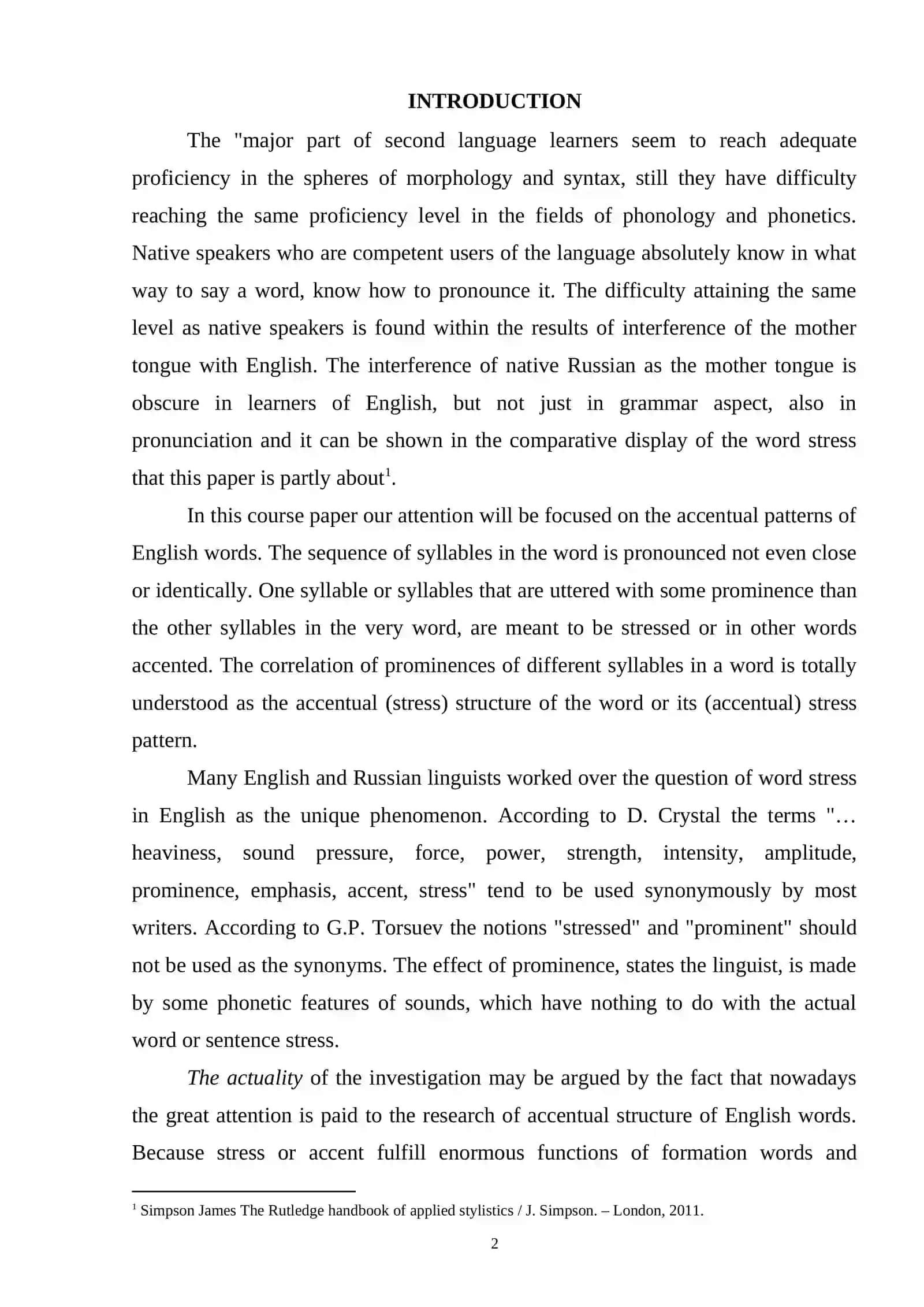 MIDDLE ENGLISH WORD STRESS 2