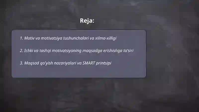 Motiv va motivatsiya 2