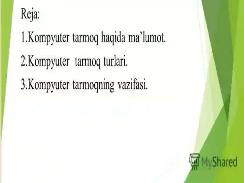 Kompyuter tarmoqlari. Tarmoqlarning texnik vositalari 2