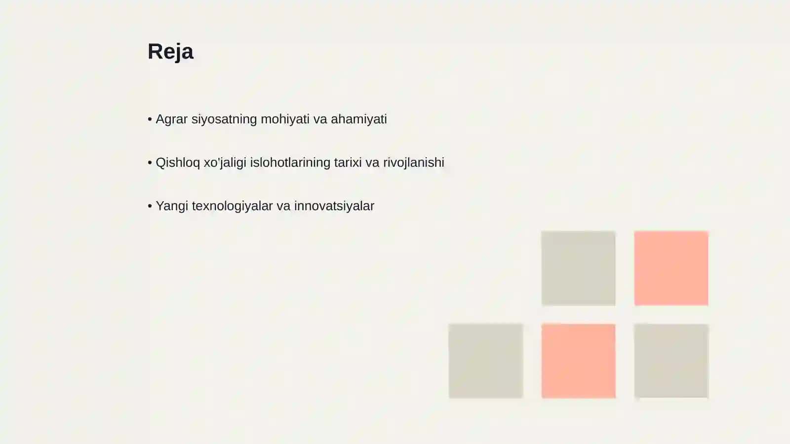 Agrar siyosat va qishloq xo'jaligidagi islohotlar 2