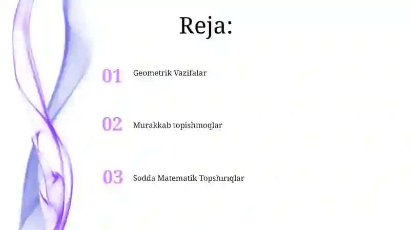 Matematik boshqotirmalar 2