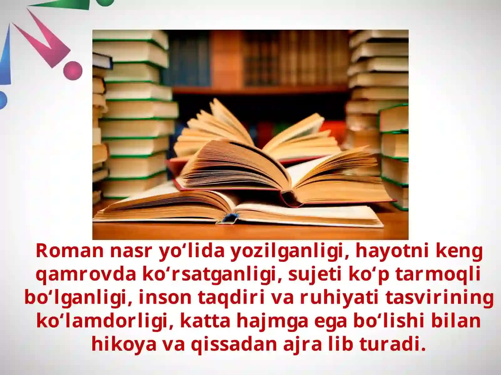 7-sinf Roman va uning turlari 2