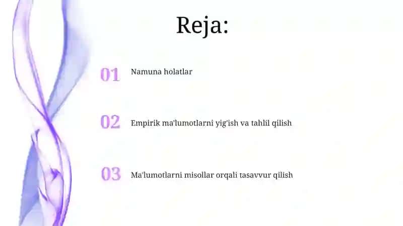 Empirik ma'lumotlar, misollar va illyustratsiyalar 2