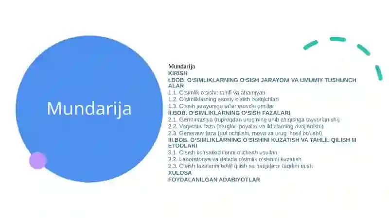 O‘simliklarningo'sishfazalari 2