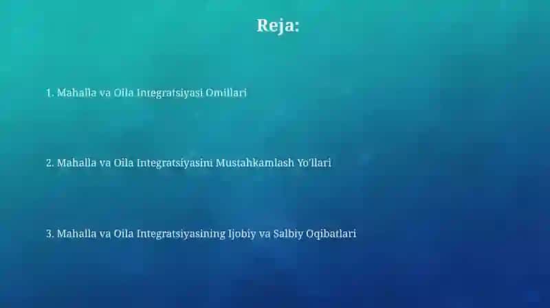 Mahalla va oila integratsiyasi 2