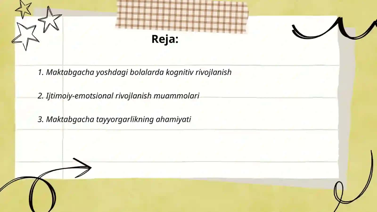 Maktabgacha psixik tayyorlash muammosi 2