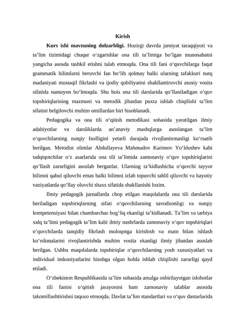 Zamonaviy o‘quv topshiriqlarini ishlab chiqishning nazariy asoslari 2
