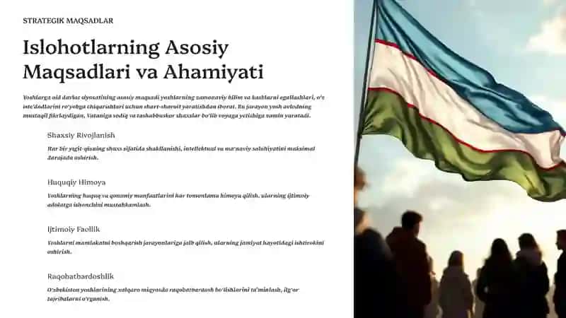 Yoshlarni qo'llab-quvvatlash: Keng ko'lamli islohotlar 2