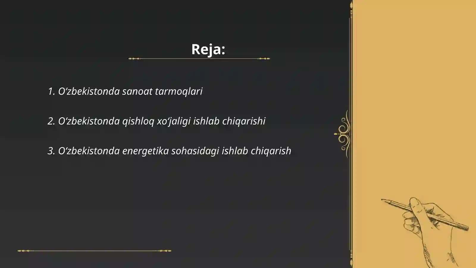 Oʻzbekistonda ishlab chiqarish tarkibi 2
