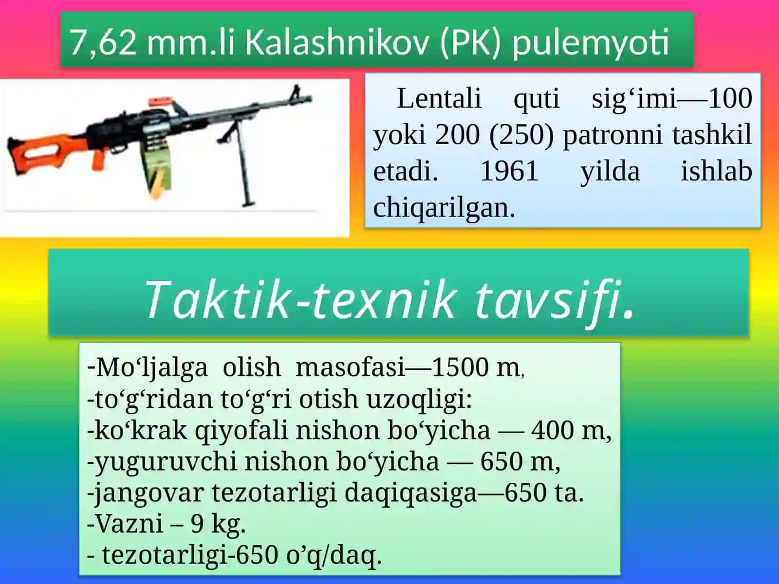 7,62 mm.li Kalashnikov (PK)pulemyoti 2