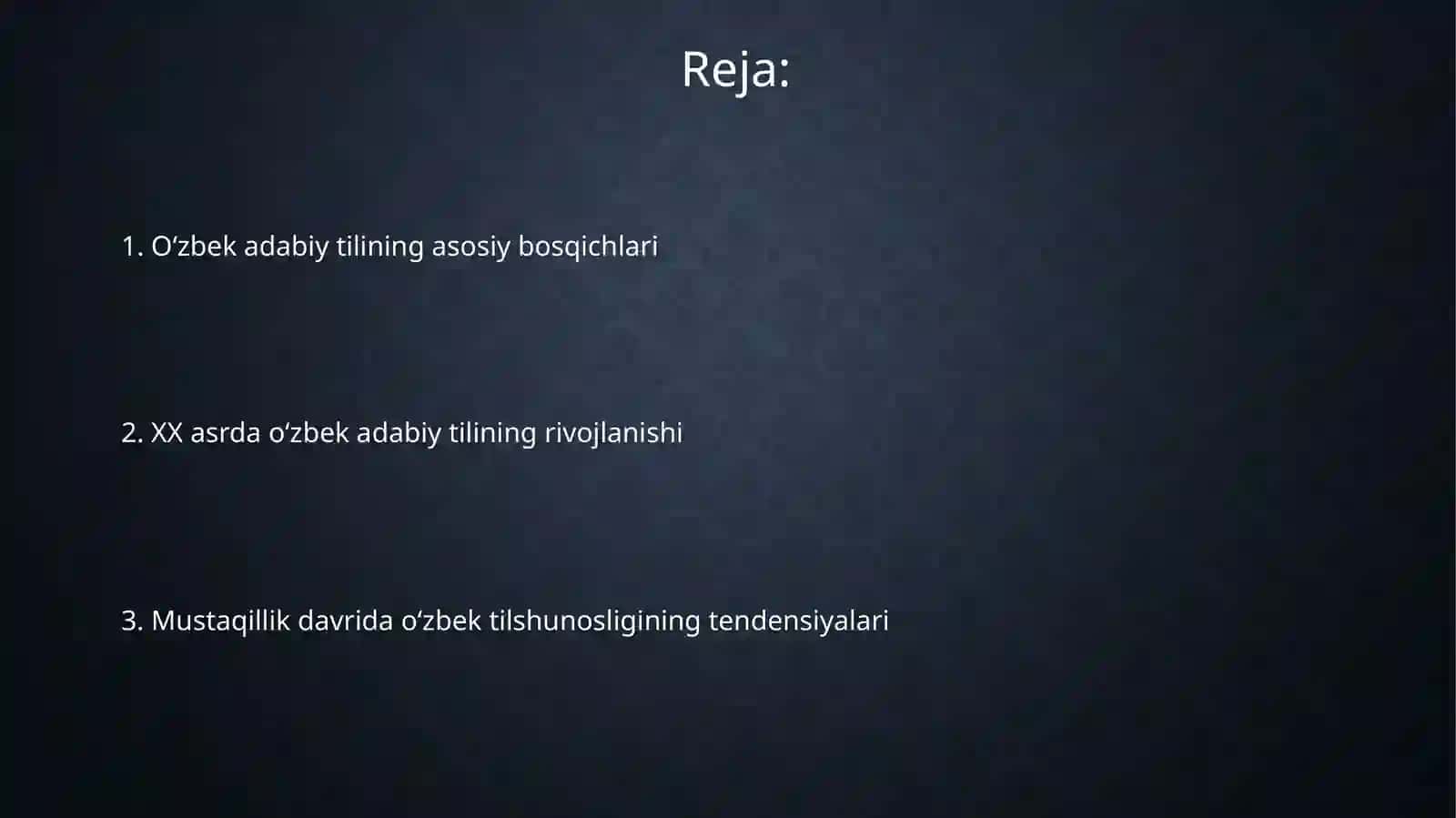 Oʻzbek adabiy tilining taraqiyot bosqichlari 2