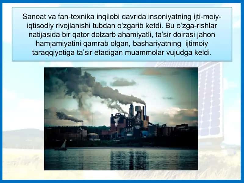 INSONIYATNING GLOBAL MUAMMOLARI 2