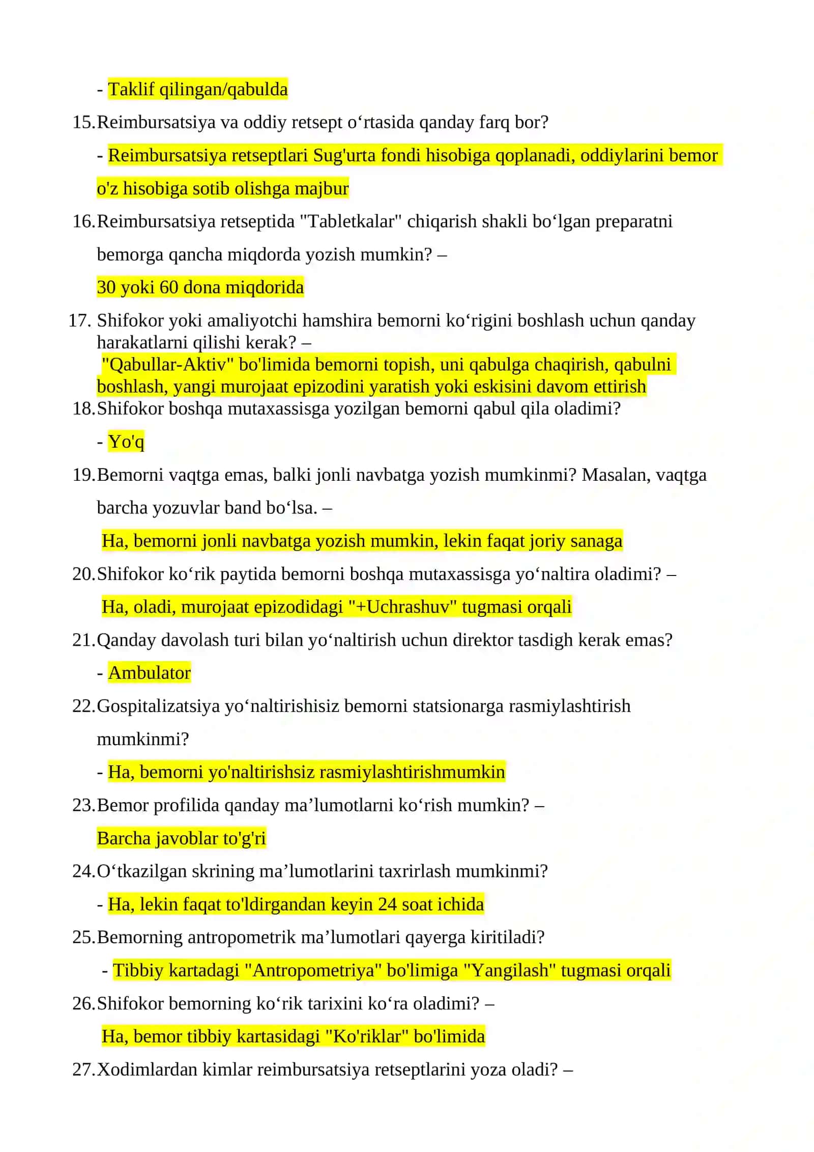 2026 DMED hamda Kompyuter savodxonligi test javoblari 2