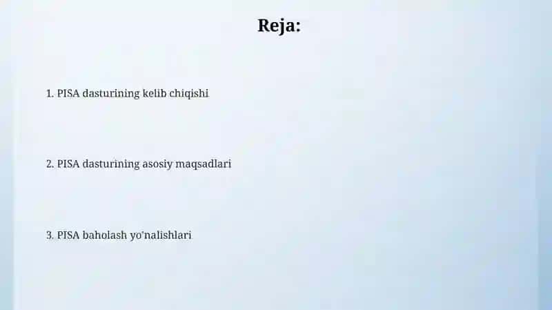 PISA dasturi 2