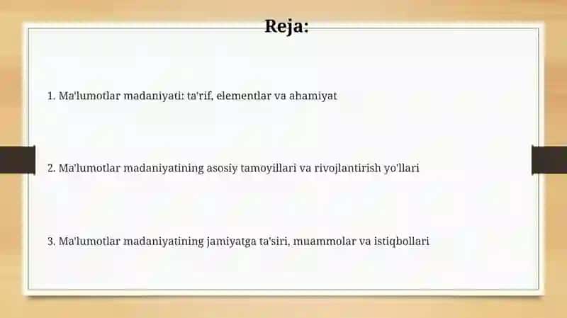 Ma'lumotlar madaniyati 2