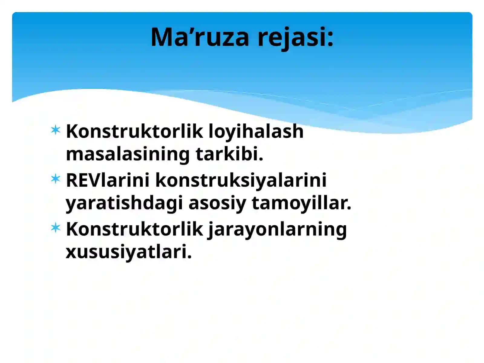 Konstruktorlik loyihalash masalari 2
