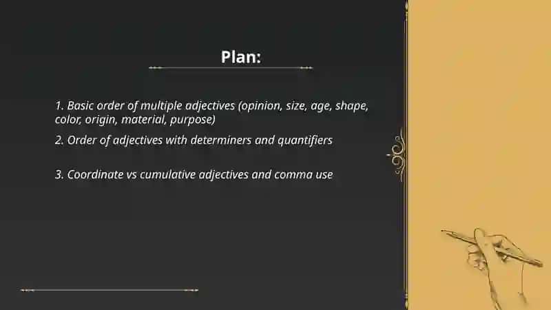Adjectives and Word order 2