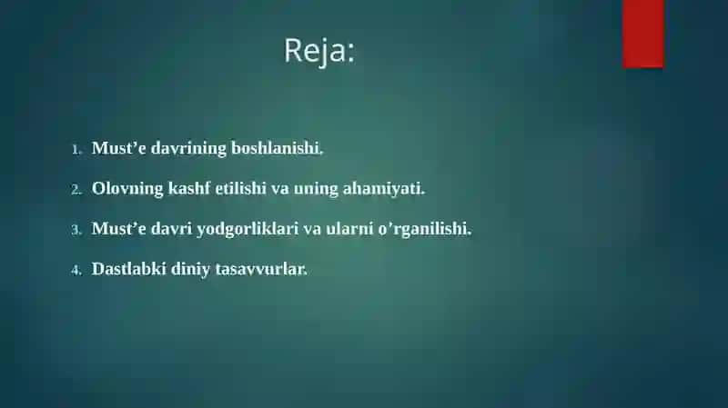 Must’e davri madaniyati 2