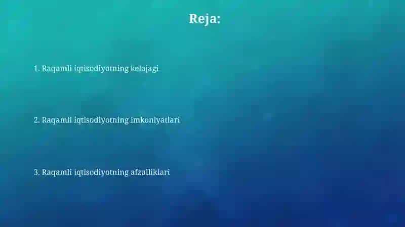 Raqamli iqtisodiyotning afzalliklari 2