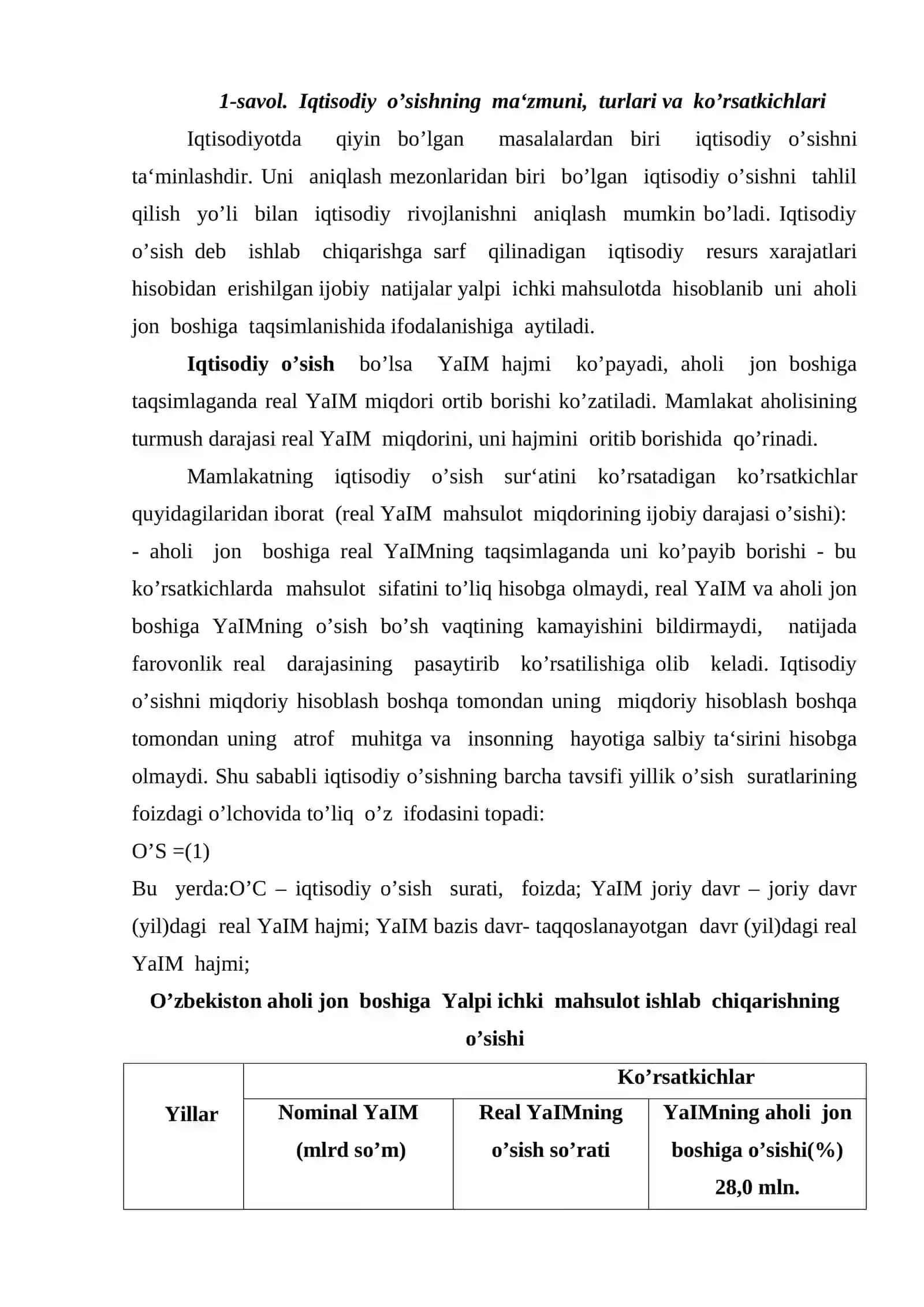 Iqtisodiy o’sish va milliy boylik 2