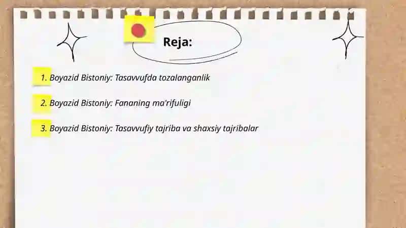 Boyazid Bistoniy: Tasavvufda tozalanganlik 2