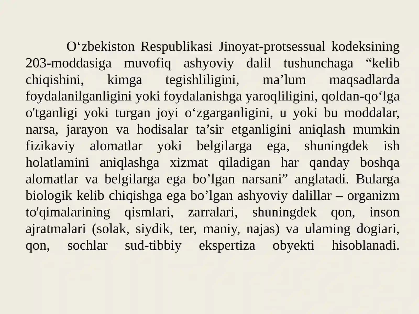 Qon va uning dog’larini sud-tibbiy tekshirish 2